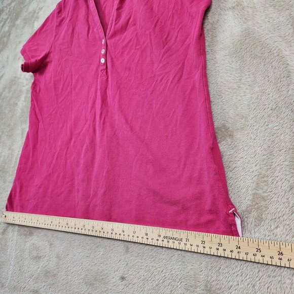 Eddie Bauer Polo Shirt Embroidered Logo Short Sleeve Collared Women's Sz XL Pink - Picture 5 of 10